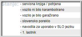 Stanje vozila