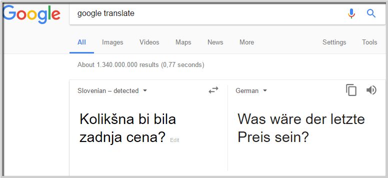Google translate oz. prevajalnik